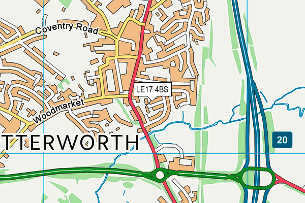 LE17 4BS map - OS VectorMap District (Ordnance Survey)