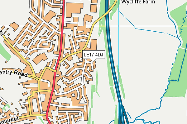 LE17 4DJ map - OS VectorMap District (Ordnance Survey)