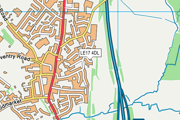 LE17 4DL map - OS VectorMap District (Ordnance Survey)