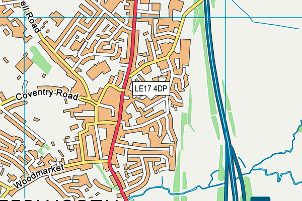 LE17 4DP map - OS VectorMap District (Ordnance Survey)