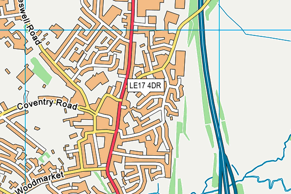 LE17 4DR map - OS VectorMap District (Ordnance Survey)