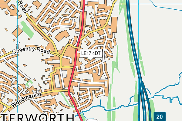 LE17 4DT map - OS VectorMap District (Ordnance Survey)