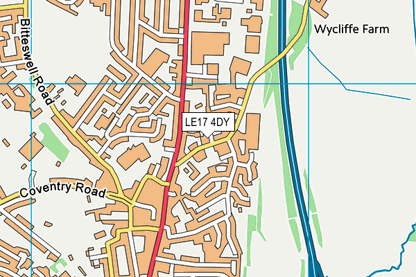 LE17 4DY map - OS VectorMap District (Ordnance Survey)