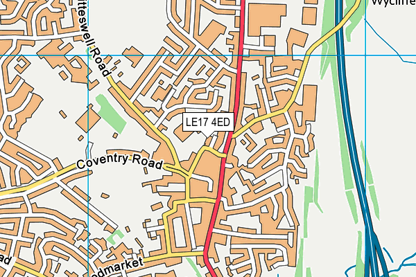 LE17 4ED map - OS VectorMap District (Ordnance Survey)