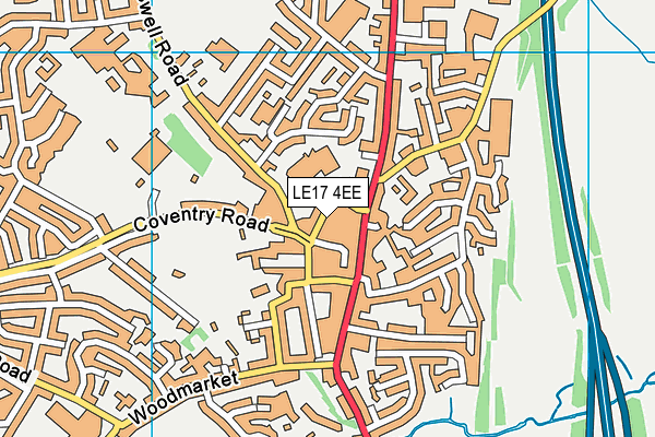 LE17 4EE map - OS VectorMap District (Ordnance Survey)