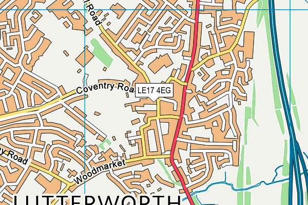 LE17 4EG map - OS VectorMap District (Ordnance Survey)