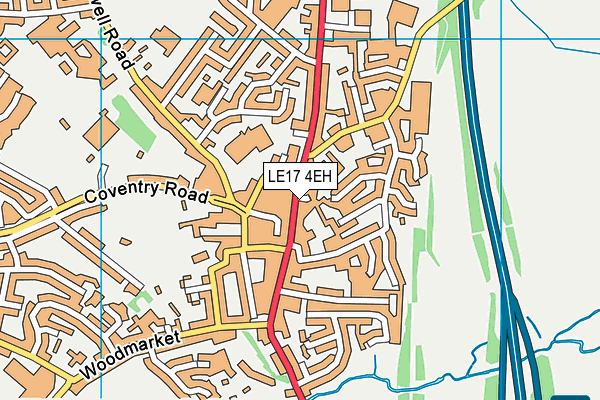 Map of THE FORGE CAFE (LUTTERWORTH) CIC at district scale
