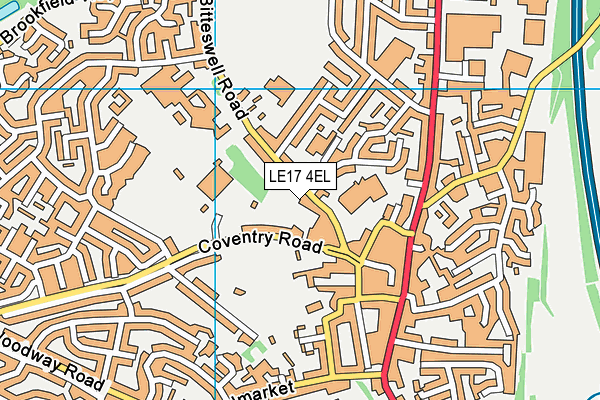 LE17 4EL map - OS VectorMap District (Ordnance Survey)