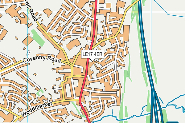 LE17 4ER map - OS VectorMap District (Ordnance Survey)