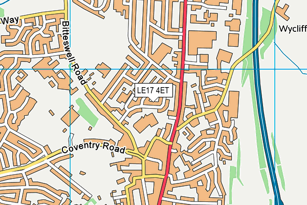 LE17 4ET map - OS VectorMap District (Ordnance Survey)