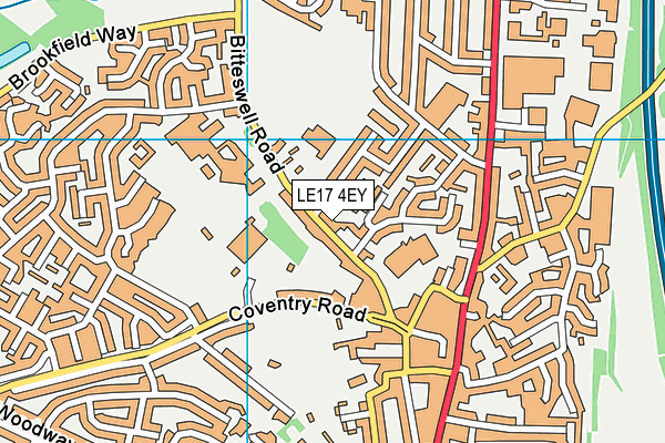 LE17 4EY map - OS VectorMap District (Ordnance Survey)