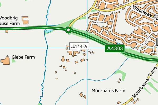 LE17 4FA map - OS VectorMap District (Ordnance Survey)