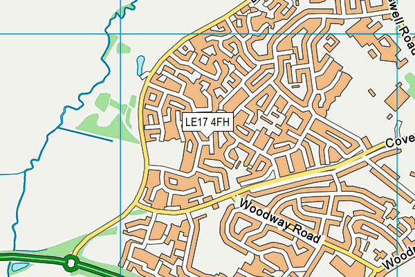 LE17 4FH map - OS VectorMap District (Ordnance Survey)