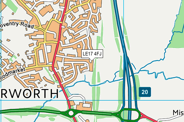 LE17 4FJ map - OS VectorMap District (Ordnance Survey)