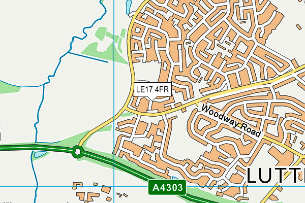 LE17 4FR map - OS VectorMap District (Ordnance Survey)