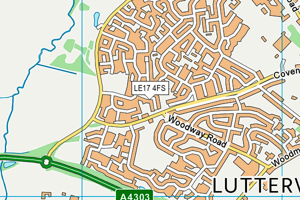 LE17 4FS map - OS VectorMap District (Ordnance Survey)