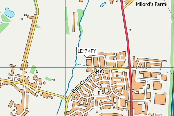 LE17 4FY map - OS VectorMap District (Ordnance Survey)