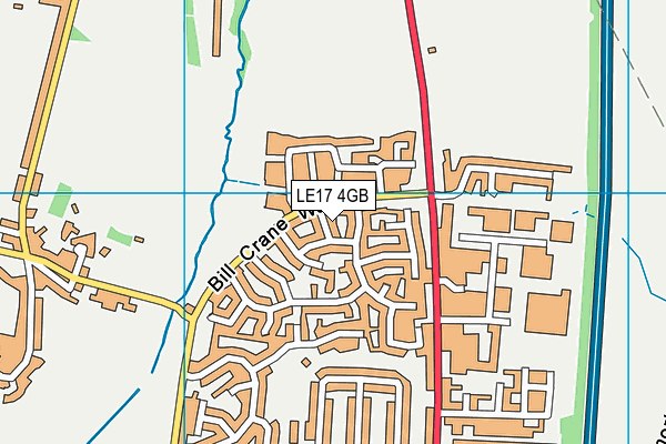 LE17 4GB map - OS VectorMap District (Ordnance Survey)
