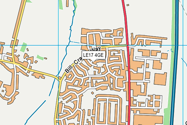 LE17 4GE map - OS VectorMap District (Ordnance Survey)