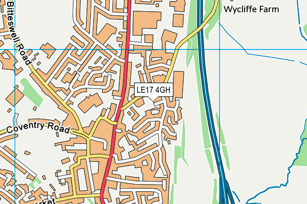 LE17 4GH map - OS VectorMap District (Ordnance Survey)