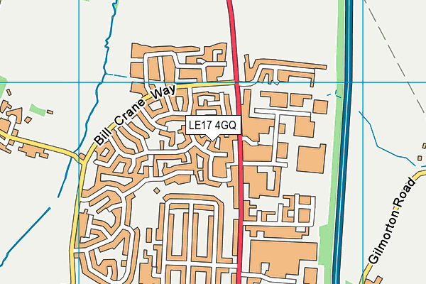 LE17 4GQ map - OS VectorMap District (Ordnance Survey)