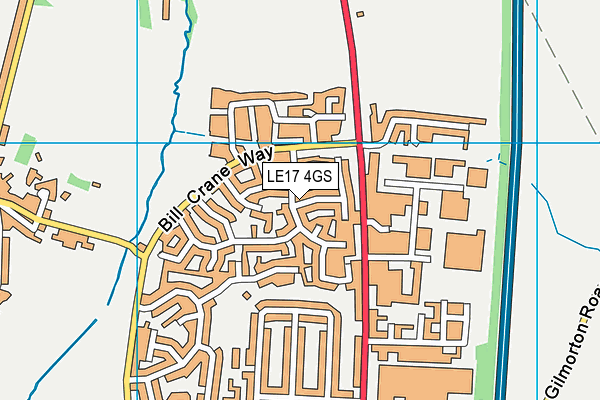 LE17 4GS map - OS VectorMap District (Ordnance Survey)