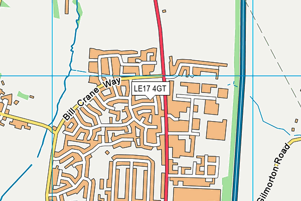 LE17 4GT map - OS VectorMap District (Ordnance Survey)