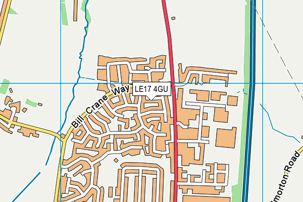 LE17 4GU map - OS VectorMap District (Ordnance Survey)