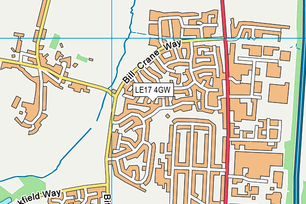 LE17 4GW map - OS VectorMap District (Ordnance Survey)