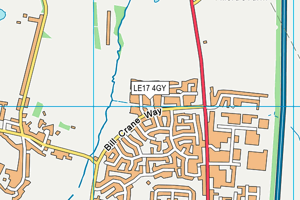 LE17 4GY map - OS VectorMap District (Ordnance Survey)