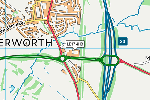 LE17 4HB map - OS VectorMap District (Ordnance Survey)