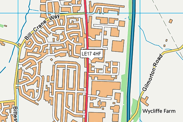 LE17 4HF map - OS VectorMap District (Ordnance Survey)