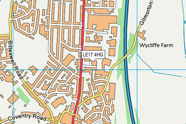 LE17 4HG map - OS VectorMap District (Ordnance Survey)