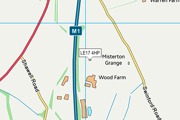 LE17 4HP map - OS VectorMap District (Ordnance Survey)