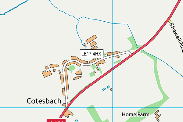 LE17 4HX map - OS VectorMap District (Ordnance Survey)