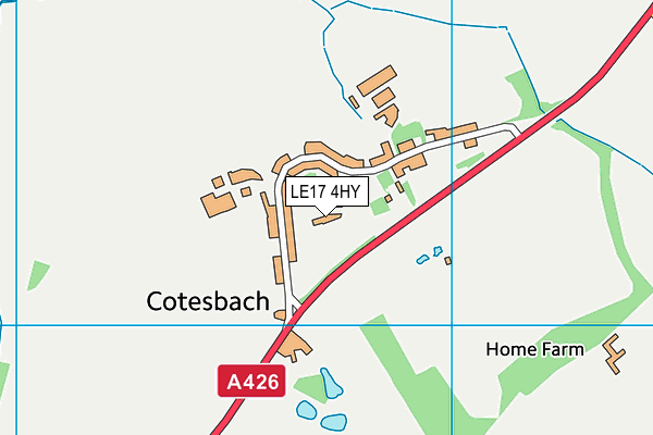 LE17 4HY map - OS VectorMap District (Ordnance Survey)