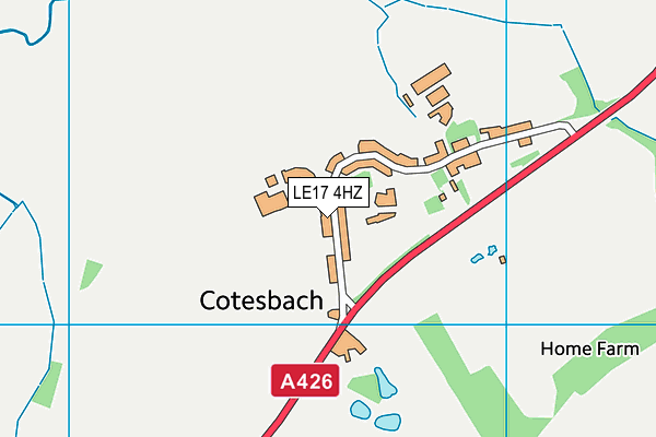 LE17 4HZ map - OS VectorMap District (Ordnance Survey)