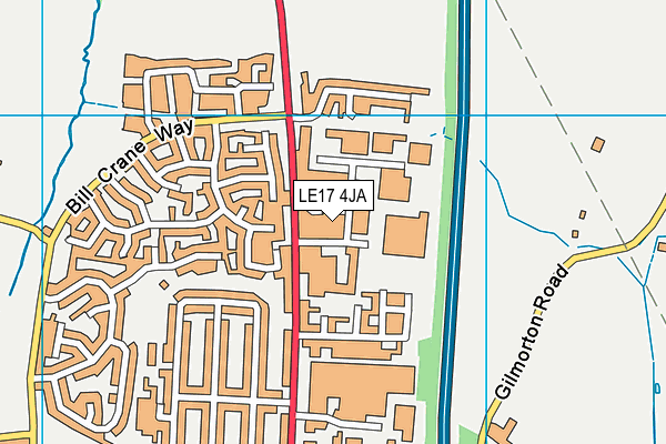 LE17 4JA map - OS VectorMap District (Ordnance Survey)
