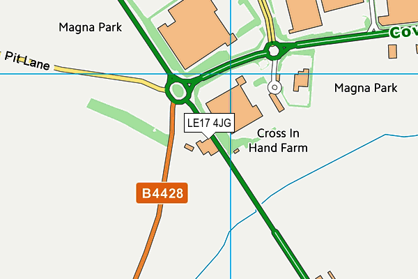 LE17 4JG map - OS VectorMap District (Ordnance Survey)