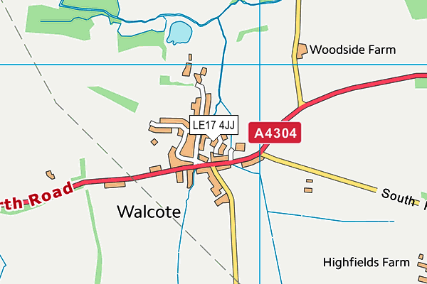 LE17 4JJ map - OS VectorMap District (Ordnance Survey)