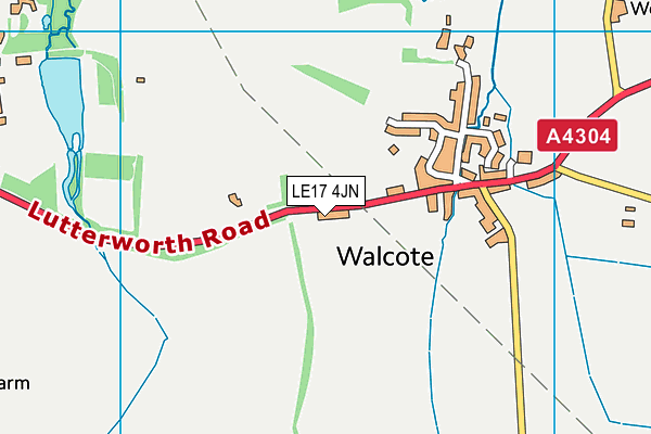 LE17 4JN map - OS VectorMap District (Ordnance Survey)