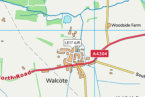 LE17 4JR map - OS VectorMap District (Ordnance Survey)
