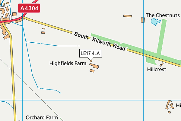 LE17 4LA map - OS VectorMap District (Ordnance Survey)