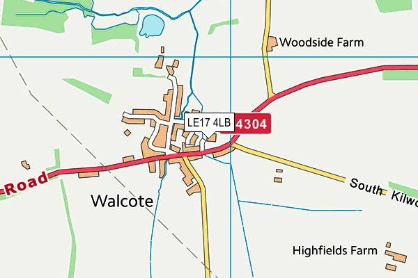 LE17 4LB map - OS VectorMap District (Ordnance Survey)