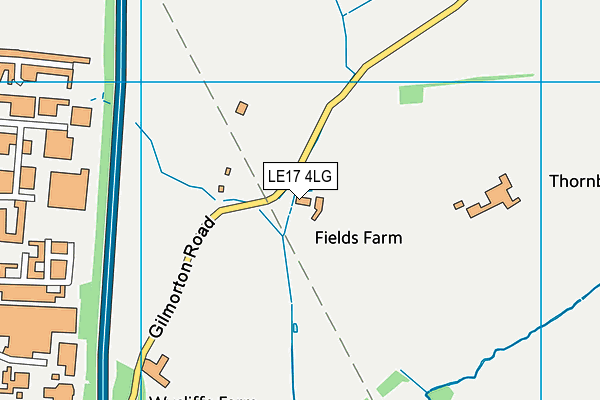LE17 4LG map - OS VectorMap District (Ordnance Survey)