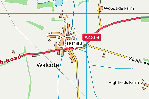 LE17 4LJ map - OS VectorMap District (Ordnance Survey)