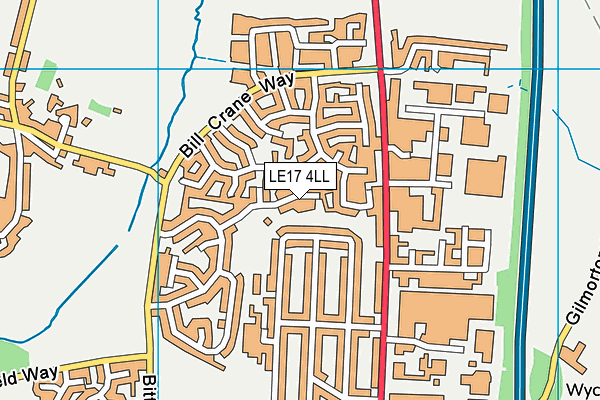 LE17 4LL map - OS VectorMap District (Ordnance Survey)