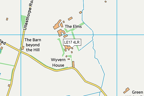 Bitteswell Cricket Club map (LE17 4LR) - OS VectorMap District (Ordnance Survey)