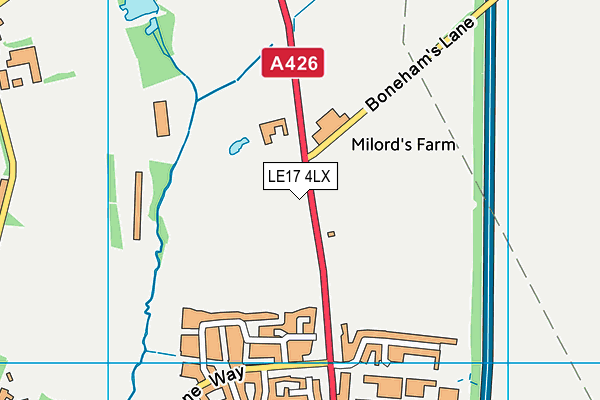 LE17 4LX map - OS VectorMap District (Ordnance Survey)