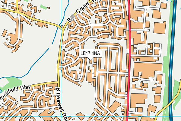 LE17 4NA map - OS VectorMap District (Ordnance Survey)